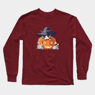 Brown cat in a pumpkin Long Sleeve T-Shirt